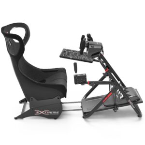 Extreme Sim Racing Wheel Stand Cockpit SXT V2 Racing Simulator - Racing Wheel Stand Black Edition For Logitech G25, G27, G29, G920, Thrustmaster And Fanatec - Heavy Dutty and Foldable