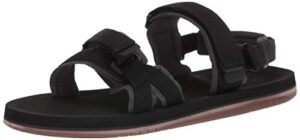 quiksilver men's caged oasis ii sandal, black/grey/brown, 14 medium us