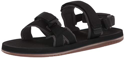 Quiksilver Men's Caged Oasis II Sandal, Black/Grey/Brown, 14 Medium US