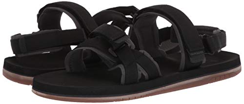 Quiksilver Men's Caged Oasis II Sandal, Black/Grey/Brown, 14 Medium US