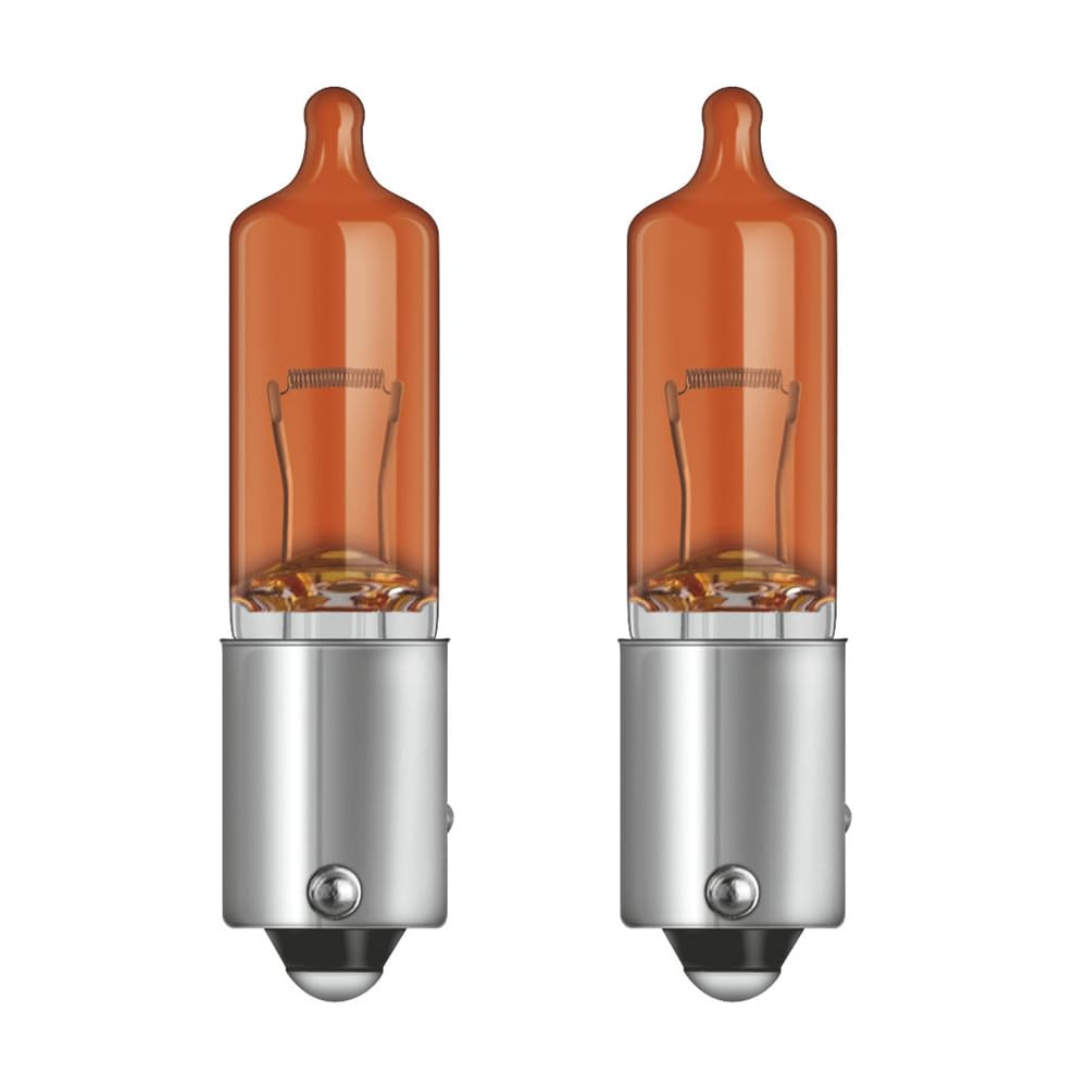 Vosla 2-Pack HY21W Amber Halogen Bulbs, 12 V, 21 W, BAW9s Base, T-2.75 shape, 38193, Made In Germany