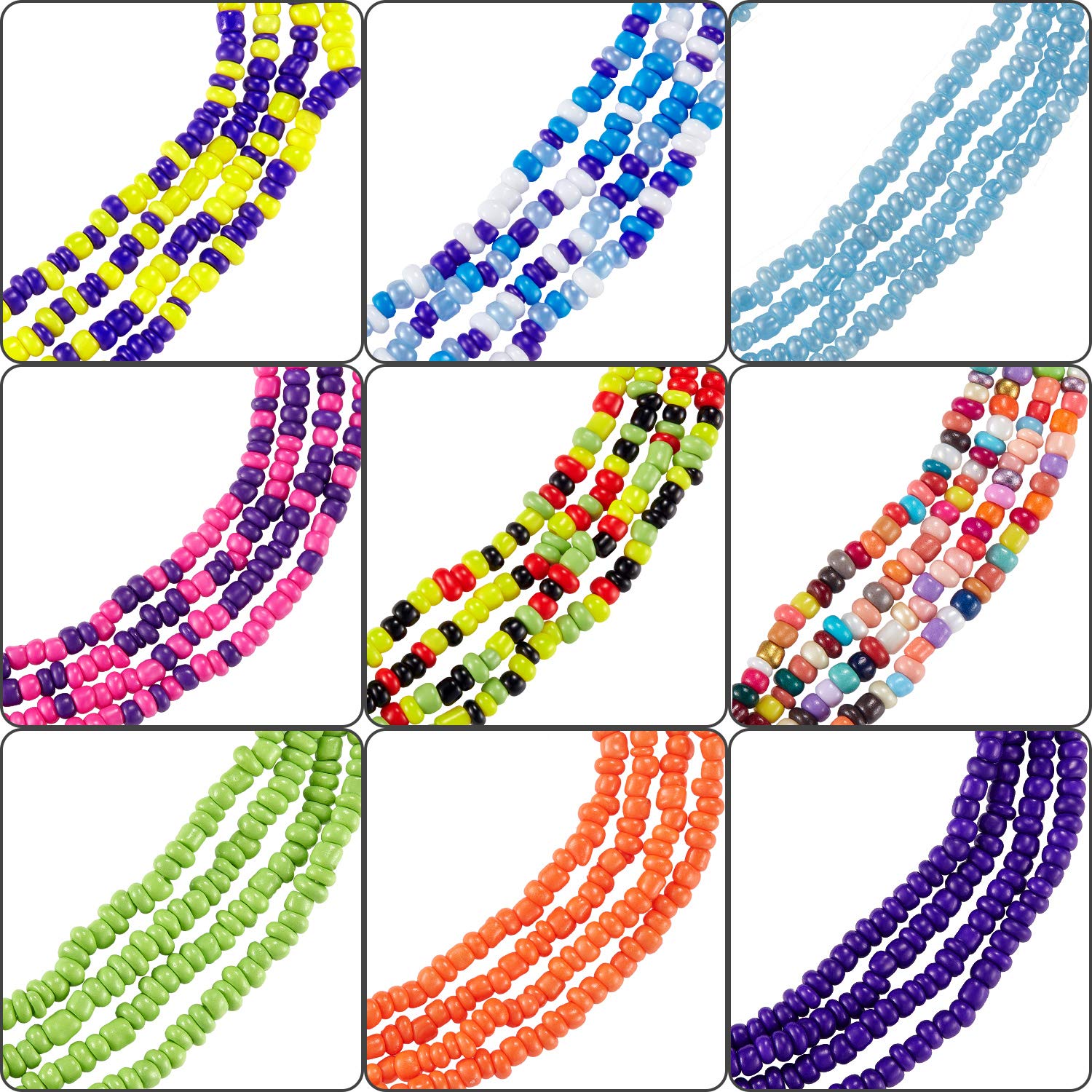 Hicarer 20 Pieces Waist Bead Jewelry Women Waist Chain Colorful Body Chain Beach Bikini Belly Chains Bohemia Body Jewelry Accessories