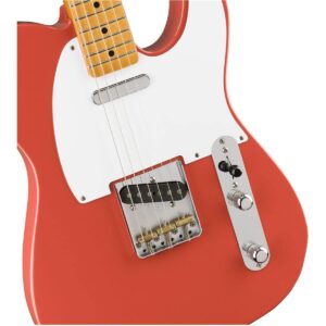 Fender Vintera 50s Telecaster Electric Guitar, with 2-Year Warranty, Fiesta Red, Maple Fingerboard