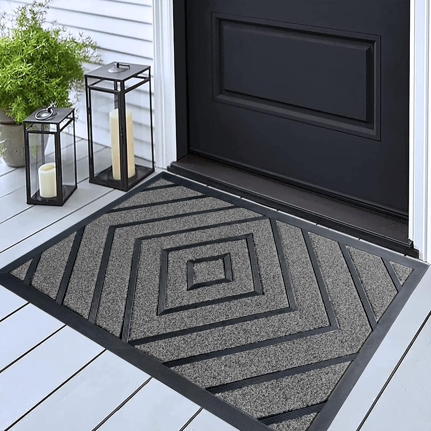 ubdyo - Durable Outdoor Mat - Front Door Mat - 30''x18'' - Welcome Mats Outdoor - Outdoor Mat - Entryway - Grey (1-Pack)