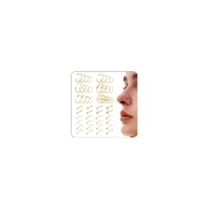 FINREZIO 48PCS 20G Surgical Steel Nose Rings Hoop Studs Cartilage Earrings Body Piercing Jewelry 1.5mm 2mm 2.5mm 3mm CZ 6mm-12mm Hoop 3 Colors (gold tone)