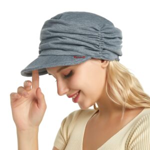 fashion hat cap with brim visor for woman ladies, best for daily use(medium grey)