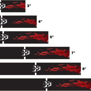 White Water Archery Laminated Black Blood Trail & Skull 1 Arrow Wraps 15 Pc Choose Length Width (7, 1.25)