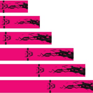 White Water Archery Laminated Pink Blood Trail & Skull 1 Arrow Wraps 15 Pc Choose Length Width (9, 1)