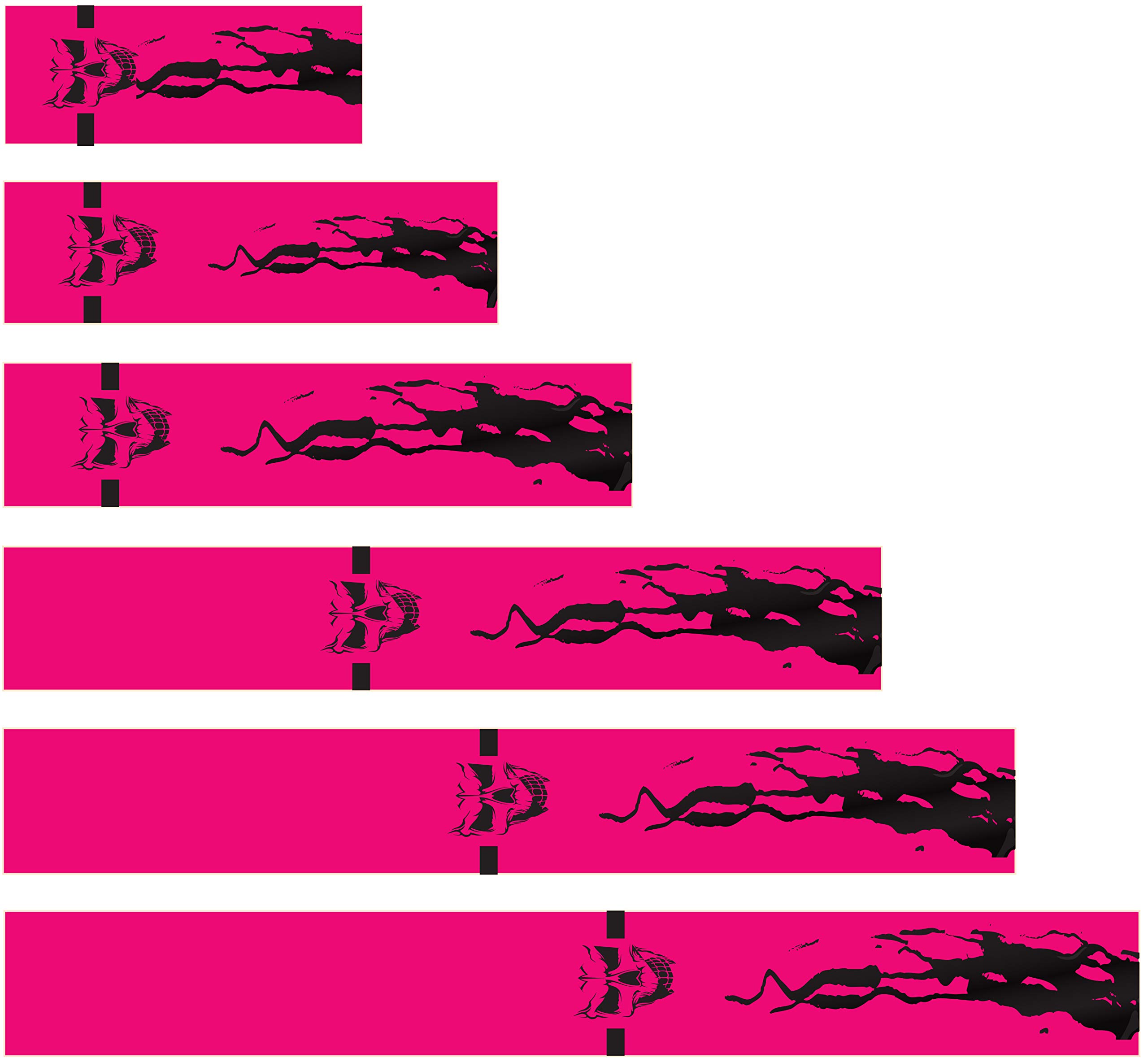 White Water Archery Laminated Pink Blood Trail & Skull 1 Arrow Wraps 15 Pc Choose Length Width (9, 1)