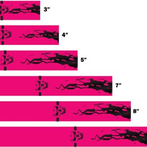 White Water Archery Laminated Pink Blood Trail & Skull 1 Arrow Wraps 15 Pc Choose Length Width (9, 1)