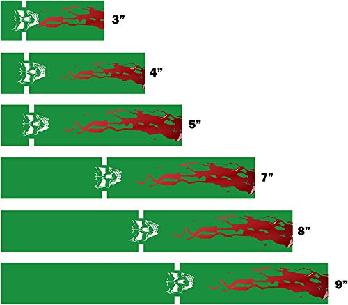 White Water Archery Laminated Green Blood Trail & Skull 1 Arrow Wraps 15 Pc Choose Length Width (8, 75)