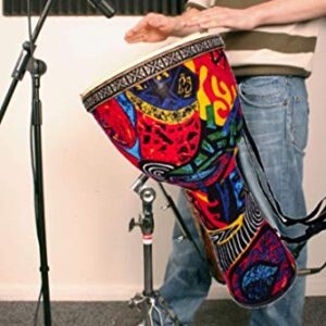 BND Drums Mini Djembe Drum Djembe jembe is a Rope-Tuned Covered Goblet Drum Played with Bare Hands Originally from West Africa (Blue, 6x14)