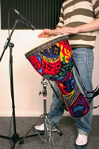 BND Drums Mini Djembe Drum Djembe jembe is a Rope-Tuned Covered Goblet Drum Played with Bare Hands Originally from West Africa (Blue, 6x14)