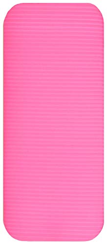 Signature Fitness All Purpose 1/2-Inch Extra Thick High Density Anti-Tear Exercise Yoga Mat and Knee Pad with Carrying Strap, Pink