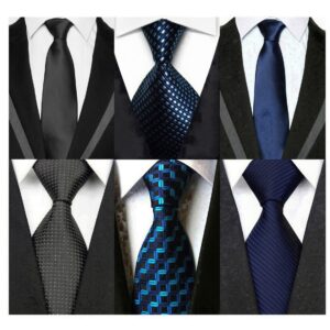 Wehug Lot 6 PCS Men's Tie Silk Tie Woven Necktie Jacquard Neck Ties Classic Ties For Men style030