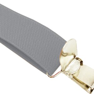 Consumable Depot Solid Color Suspenders Y-Back | Adjustable and Elastic | (Lighit Grey)