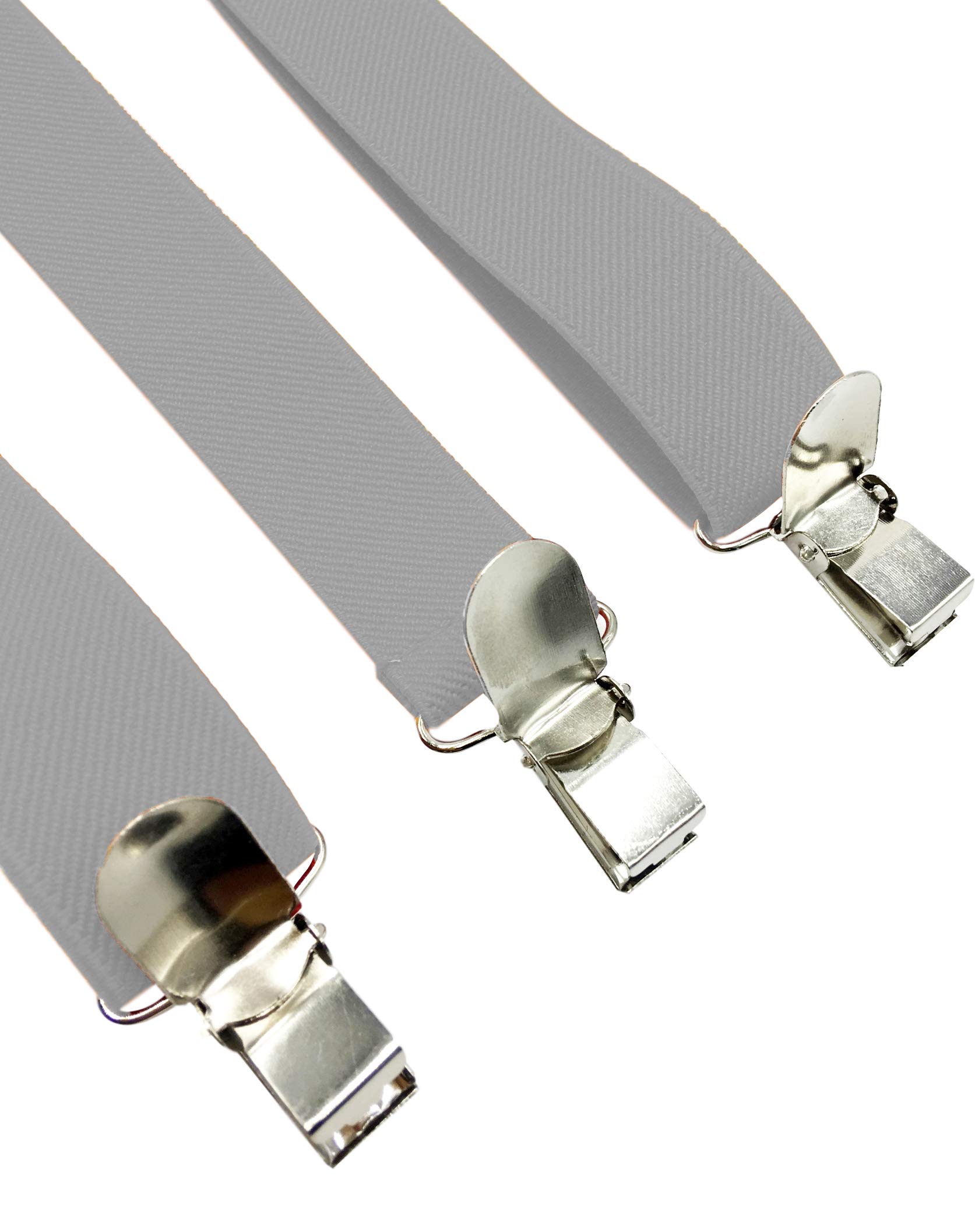 Consumable Depot Solid Color Suspenders Y-Back | Adjustable and Elastic | (Lighit Grey)