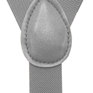 Consumable Depot Solid Color Suspenders Y-Back | Adjustable and Elastic | (Lighit Grey)