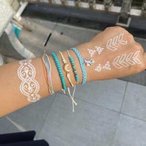 Long tiantian Wave Bracelets Cute Boho Braided String Beach Ocean Bracelet for Women Summer Jewelry Trendy Stuff (L)