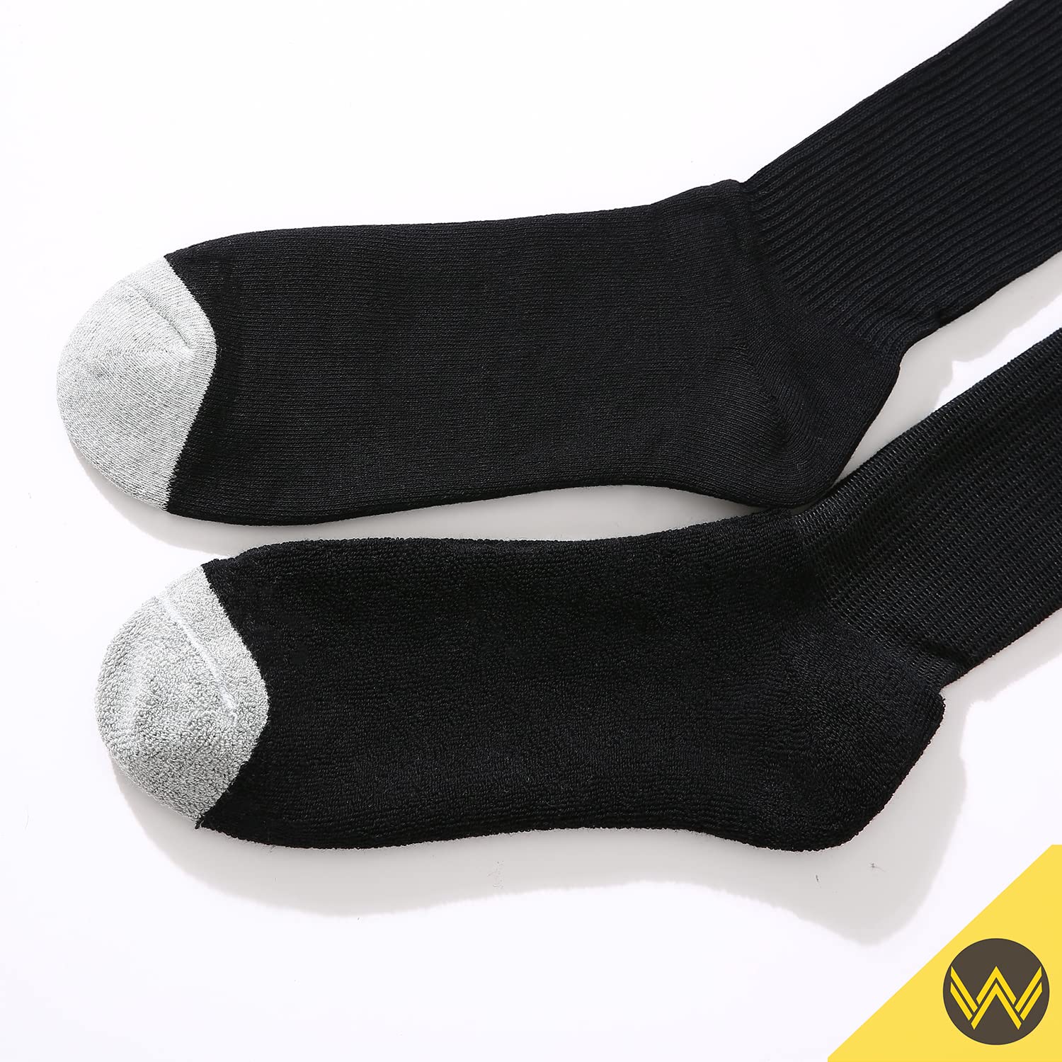 WANDER Women's Athletic Crew Socks 8 Pairs Cushion Running Socks for Sport Wicking Cotton Socks 10-14 (8 Pairs Black)