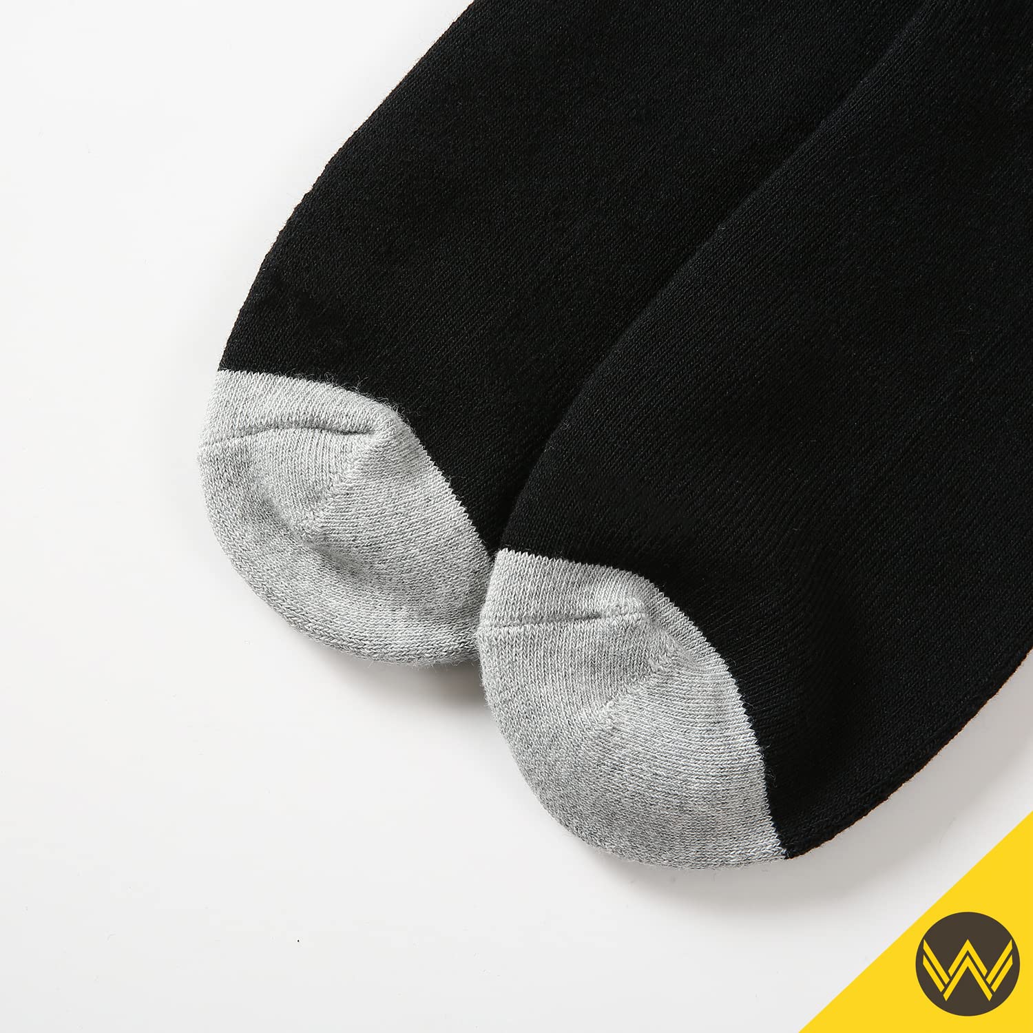 WANDER Women's Athletic Crew Socks 8 Pairs Cushion Running Socks for Sport Wicking Cotton Socks 10-14 (8 Pairs Black)