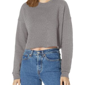 Marky G Apparel Cropped Fleece Crew (B7503) Deep Heather, 2XL