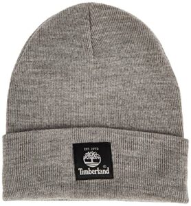 timberland short watch cap with woven label, light heather grey 2, one size