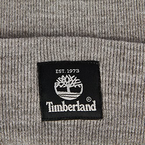 Timberland Short Watch Cap with Woven Label, Light Heather Grey 2, One Size