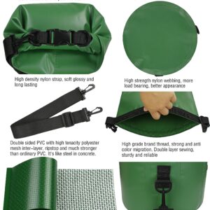 MARCHWAY Floating Waterproof Dry Bag Backpack 5L/10L/20L/30L/40L, Roll Top Sack Keeps Gear Dry for Kayaking, Rafting, Boating, Swimming, Camping, Hiking, Beach, Fishing (Dark Green, 40L)