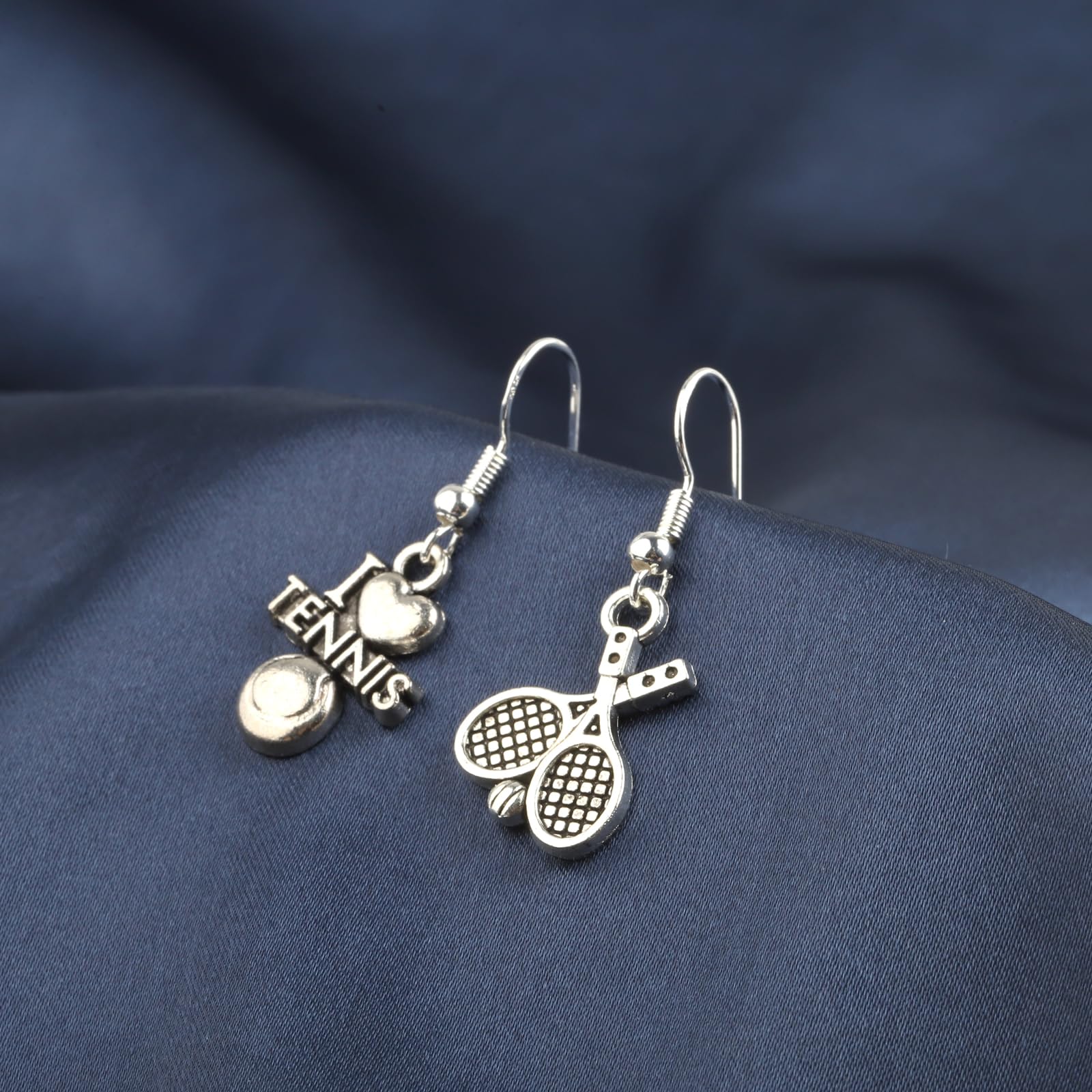 Tennis Earrings I Love Tennis Gift Sports Earrings Tennis Racket Jewelry Tennis Players Gift for Tennis Lovers Fans Tennis Earrings for Women