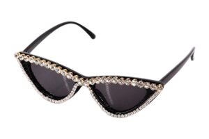 naimo sparkling crystal cat eye sunglasses uv protection rhinestone sunglasses