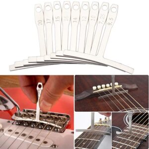 Guitar Tool Kit Repairing Maintenance Tools String Organizer String Action Ruler Gauge Measuring Tool Hex Wrench Set Files Fingerboard Guard Understring Radius Gauges Guitar Fret Rocker Leveling