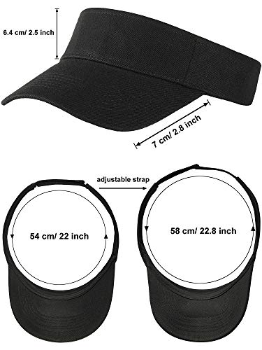 Trounistro 4 Pack Sun Sports Visor Hats Adjustable Hat Summer Cotton Cap for Golf Cycling Fishing Tennis Running Jogging and Other Sports (Style 2)