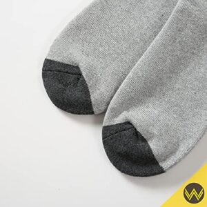 WANDER Women's Athletic Crew Socks 8 Pairs Cushion Running Socks for Women Sport Wicking Cotton Socks 10-14 (8 Pair Grey)