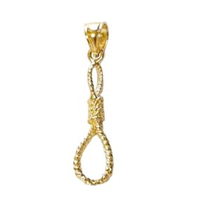 SURANO DESIGN JEWELRY 14k Yellow Gold Hangman's Knot Noose 3D (3 Dimensional) Pendant, Made in USA