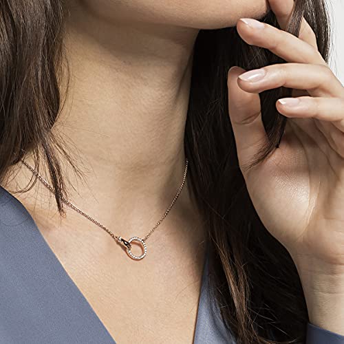 SWAROVSKI Symbolic Collection Necklace, with Hand Motif and White Crystal Accents on a Rose-Gold Tone Plated Chain