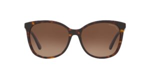 coach hc8271u universal fit sunglasses, dark tortoise/dark brown gradient polarized, 57 mm