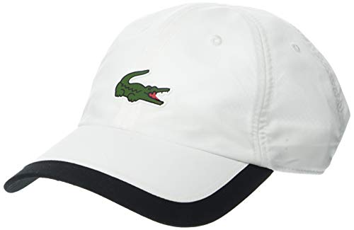 Lacoste Men's Lacoste Sport Big Croc Semi Fancy Microfiber Cap Hat, -White/black, ONE