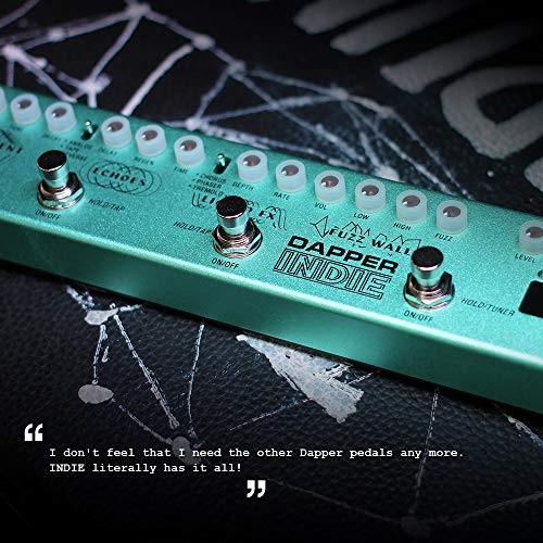 Valeton Multi Effects Guitar Pedal Dapper Indie of Distortion Reverb Delay Chorus Fuzz And Phaser Tremolo for Indie Ambient Psychedelic Grunge Post Rock Stoner Metal Retro Alternative Tone