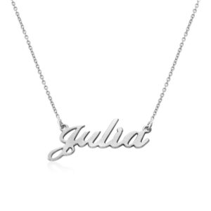 mynamenecklace personalized custom classic name necklace in sterling silver 925 or gold plating - custom jewelry for her silver