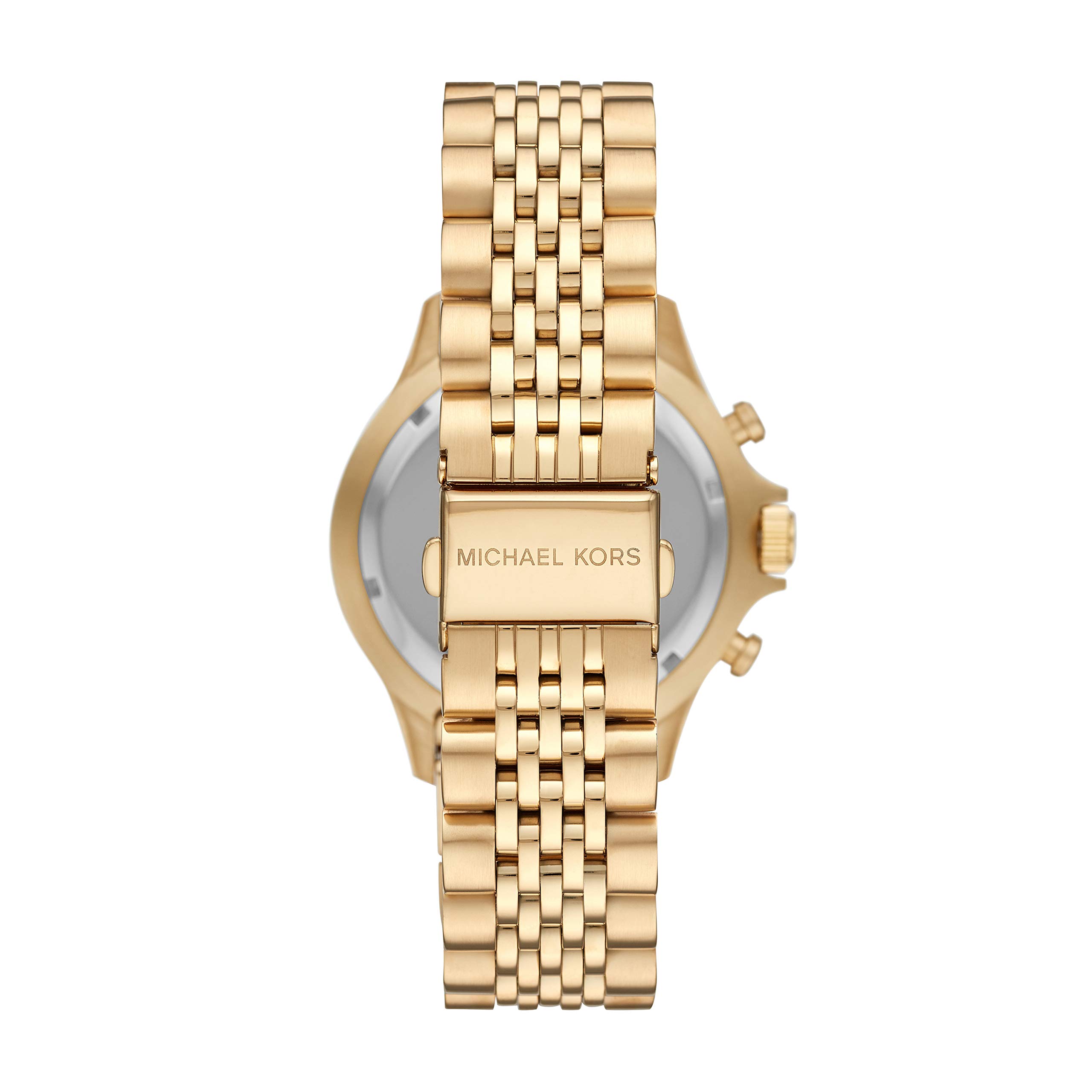 Michael Kors Men's Bayville Quartz Watch with Stainless Steel Strap, Gold, 22 (Model: MK8726)