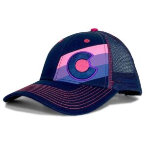 colorado trucker hats for men & women - incline dolores custom with double snapback, versatile & conscious outdoor cap, one size fits most adults