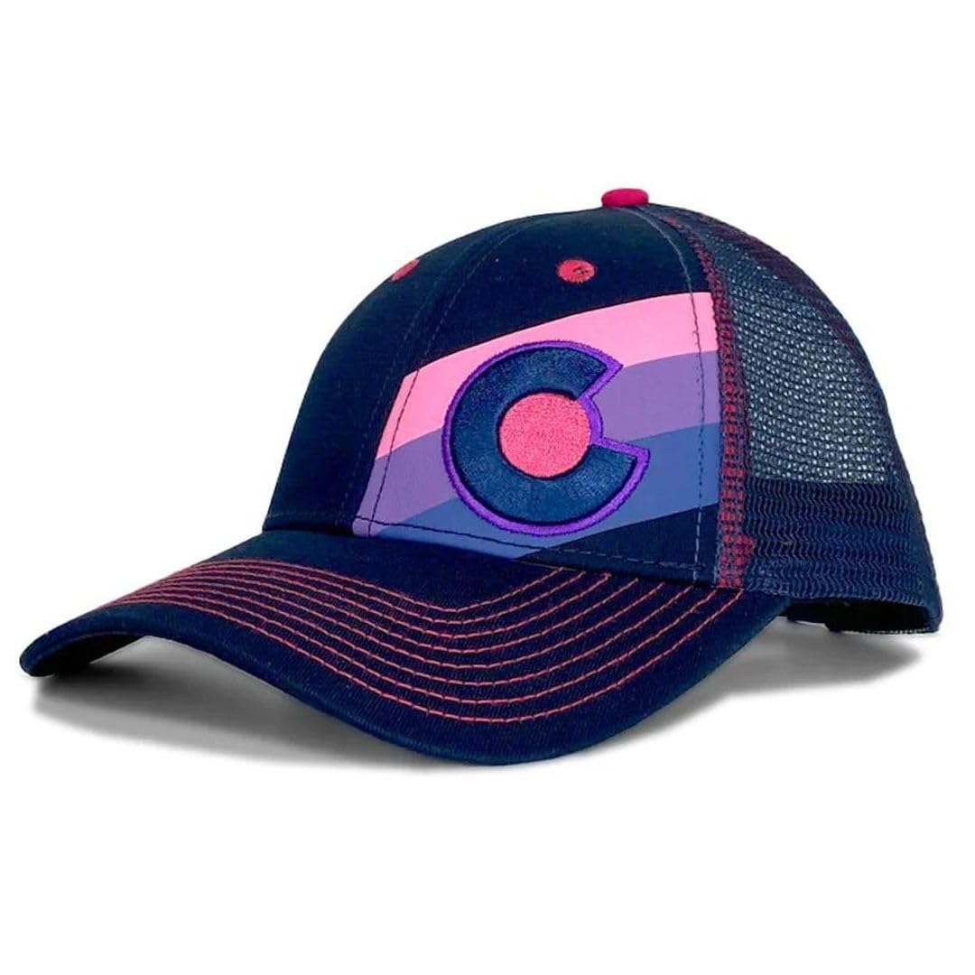 Colorado Trucker Hats for Men & Women - Incline Dolores Custom with Double Snapback, Versatile & Conscious Outdoor Cap, One Size Fits Most Adults