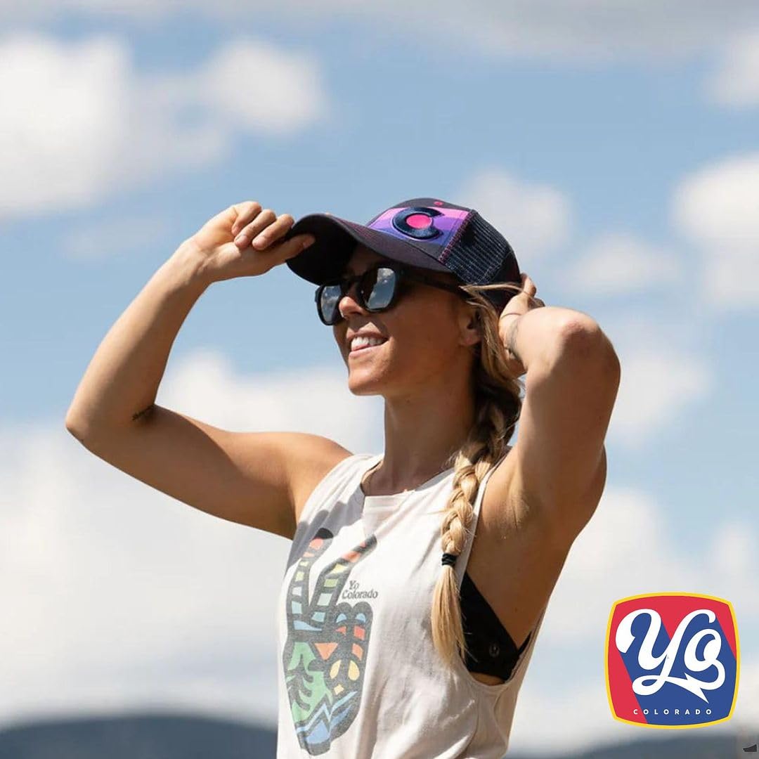 Colorado Trucker Hats for Men & Women - Incline Dolores Custom with Double Snapback, Versatile & Conscious Outdoor Cap, One Size Fits Most Adults