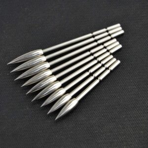 SHARROW 30pcs Archery Insert Arrowhead Stainless Steel Broadheads 80grain 100grain 120grain Arrow Tips for ID 3.2mm Carbon Arrows Shaft (80grain)