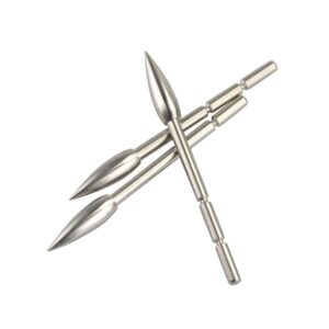 SHARROW 30pcs Archery Insert Arrowhead Stainless Steel Broadheads 80grain 100grain 120grain Arrow Tips for ID 3.2mm Carbon Arrows Shaft (80grain)