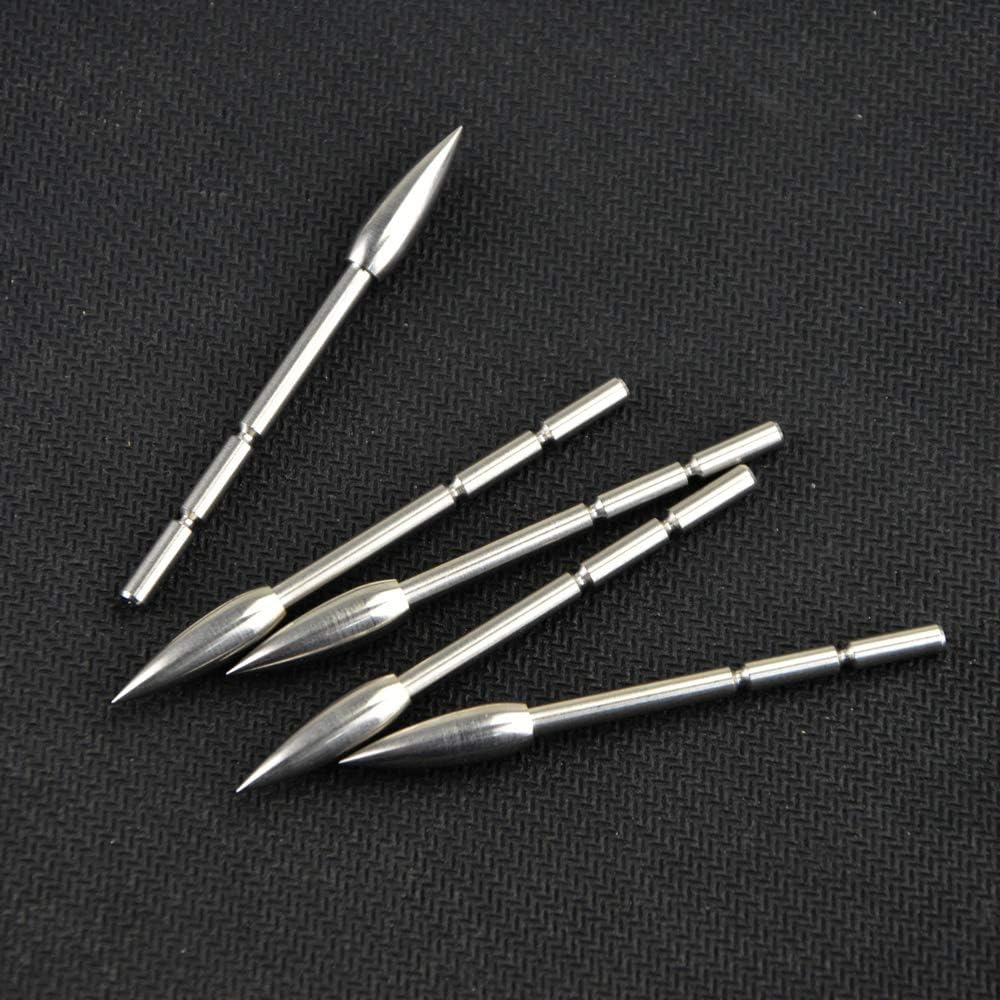 SHARROW 30pcs Archery Insert Arrowhead Stainless Steel Broadheads 80grain 100grain 120grain Arrow Tips for ID 3.2mm Carbon Arrows Shaft (80grain)