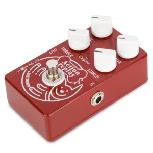 Caline Vintage Distortion Effects Pedal Overdrive Action Replay Electric Guitar Pedal True Bypass Red CP-74 Guitarist gifts