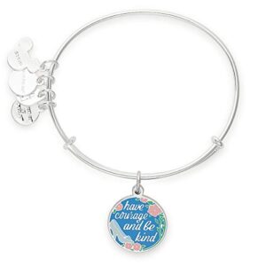 alex and ani disney cinderella have courage and be kind bangle bracelet charm silver