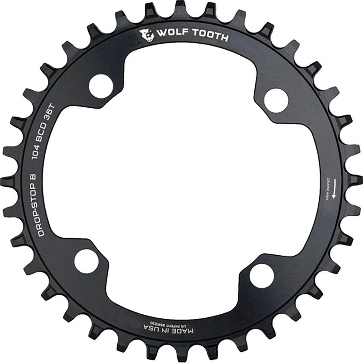 Wolf Tooth 104 BCD Spider Mountain Bike Chainring for Shimano 12spd Hyperglide+ Chain (32 Tooth, Drop-Stop ST, MTB)